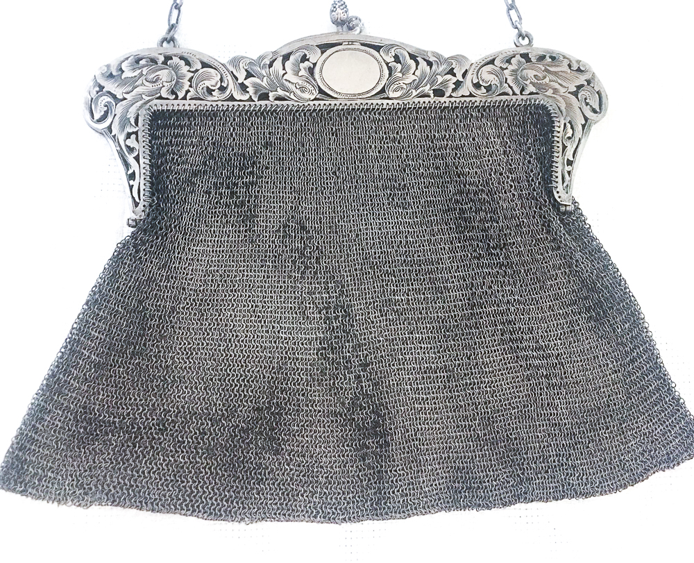 Borsetta in argento Italia inizio XX Sec. Vendita Argenti d epoca Passione Antiqua