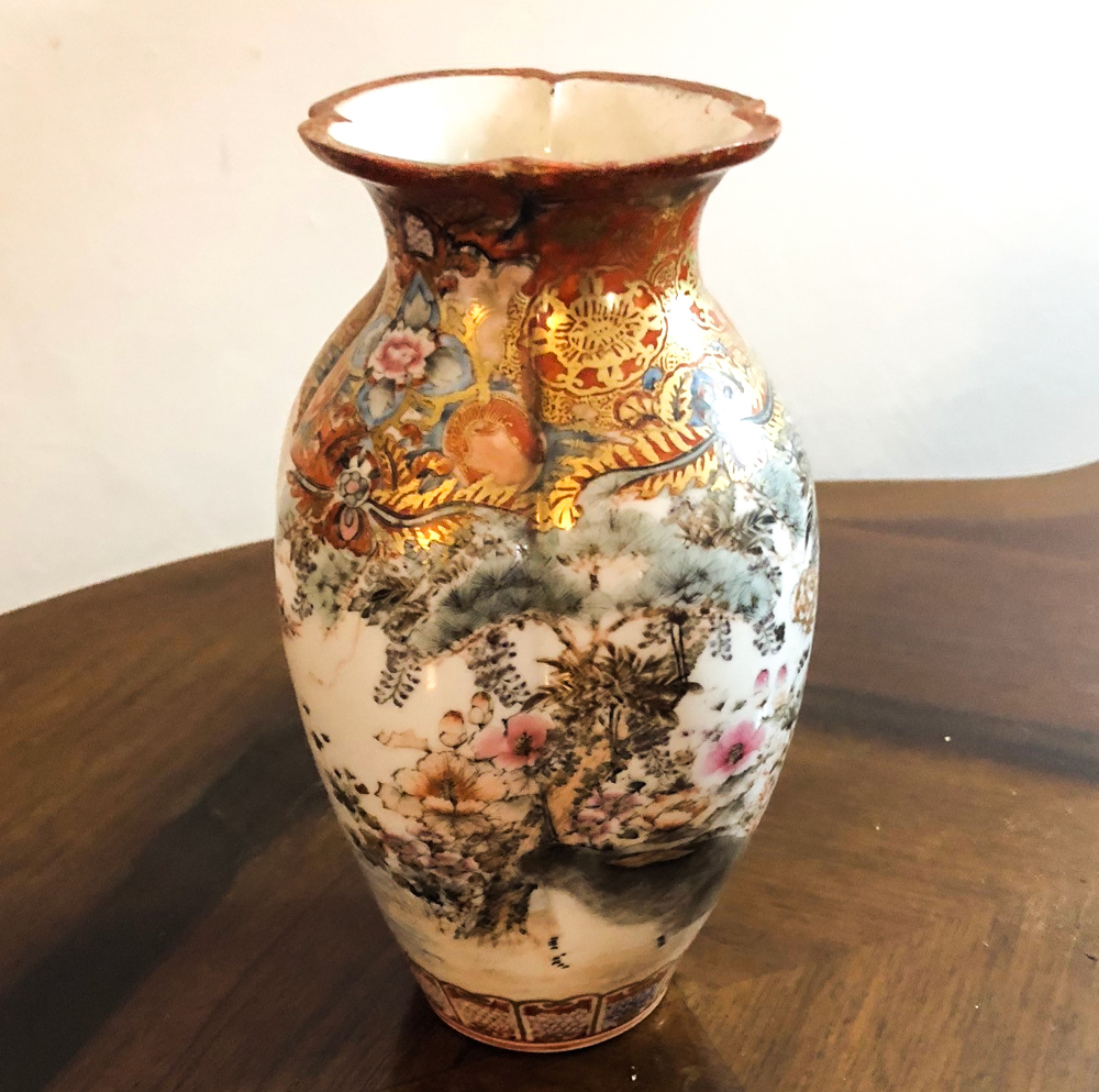 Kutani porcelain vase Japan 19th century Porcellane antique on sale
