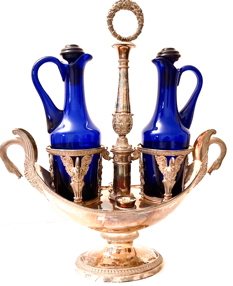 Oliera in argento 800 - Gabriel-André Bompart - Francia XIX secolo