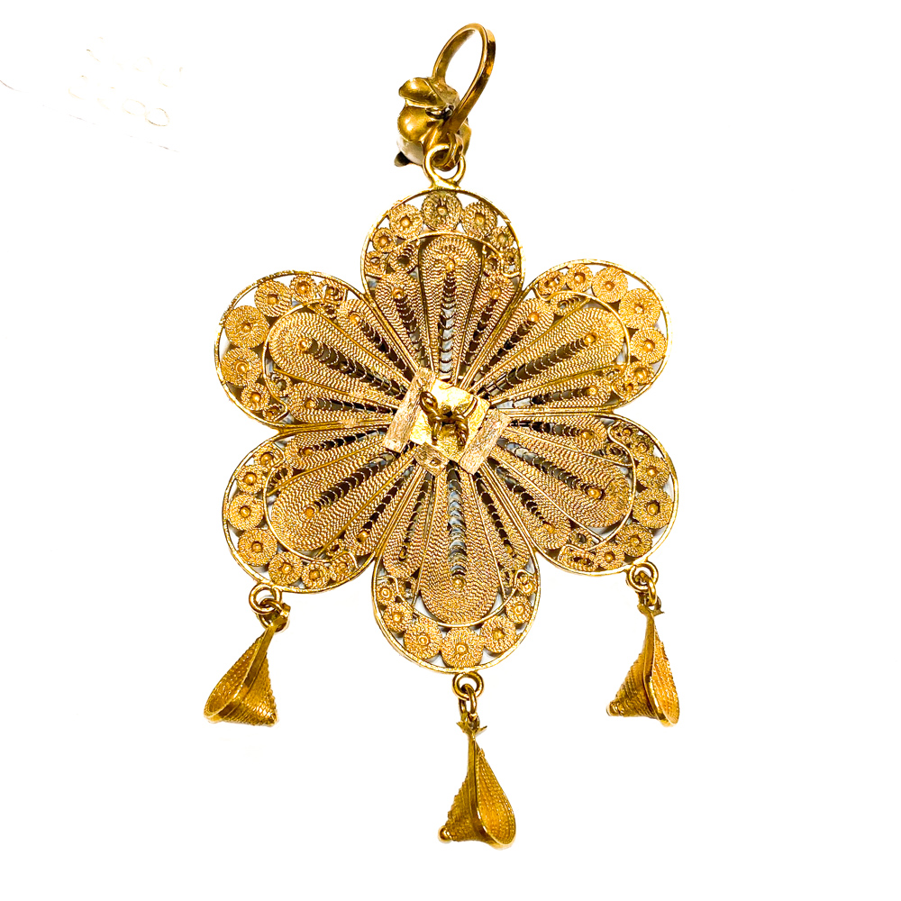 CARISSIMA Ciondolo Con Perla In Oro 9 Carati Tre Colori (Rosa, Bianco, Giallo), Con Zirconia, Elegante Confezione Regalo