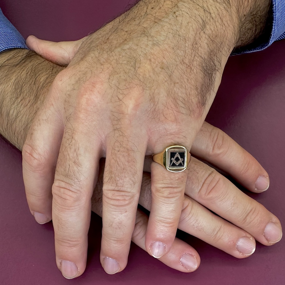 Anello massonico hotsell oro