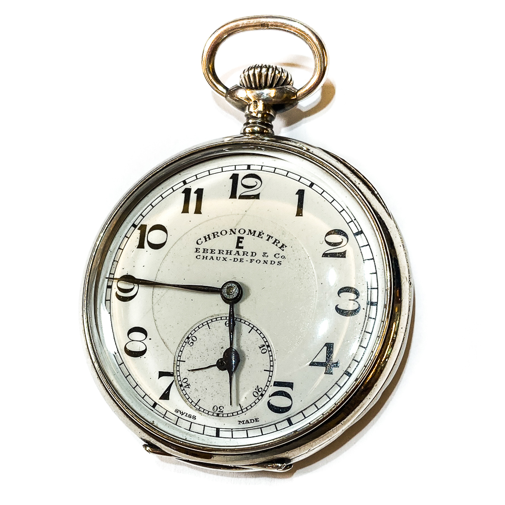 Orologio da tasca in argento - Eberhard & Co - Svizzera 1900
