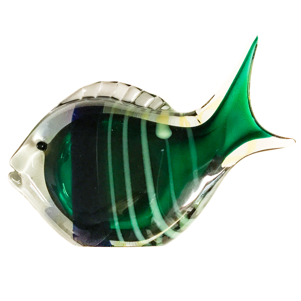 Pesce in vetro sommerso di Murano Venini anni '60 Vendita Vetri d
