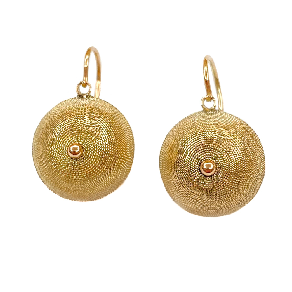 Orecchini A Bottone Oro Rosa 14K Con Diamanti Neri Naturali 1 Carato - Made In USA