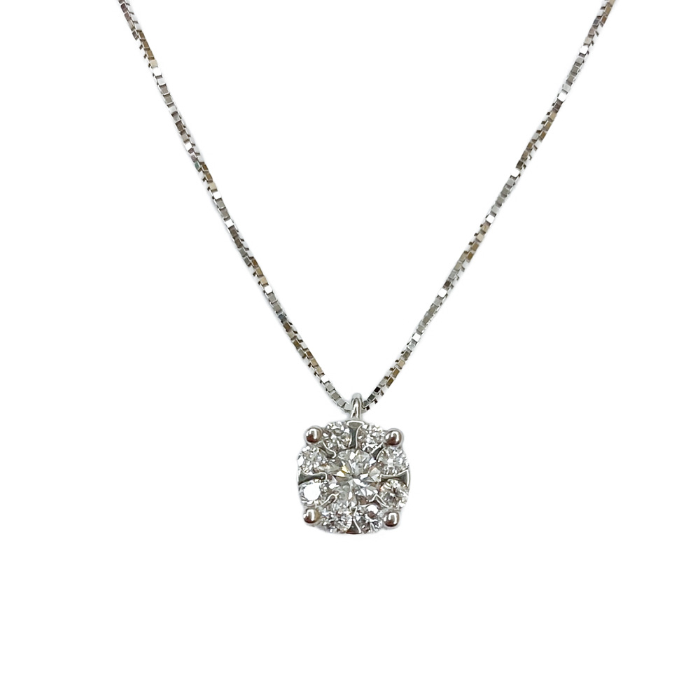 Collana Pepite Diamantate Argento
