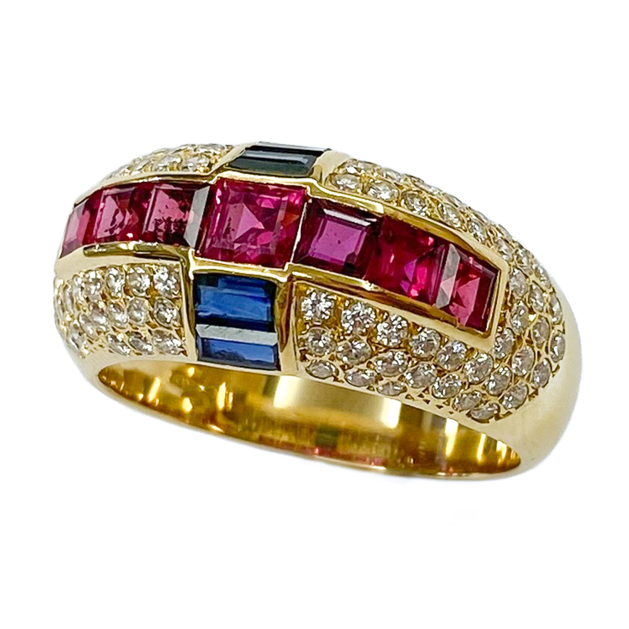 anello con zaffiri e brillanti