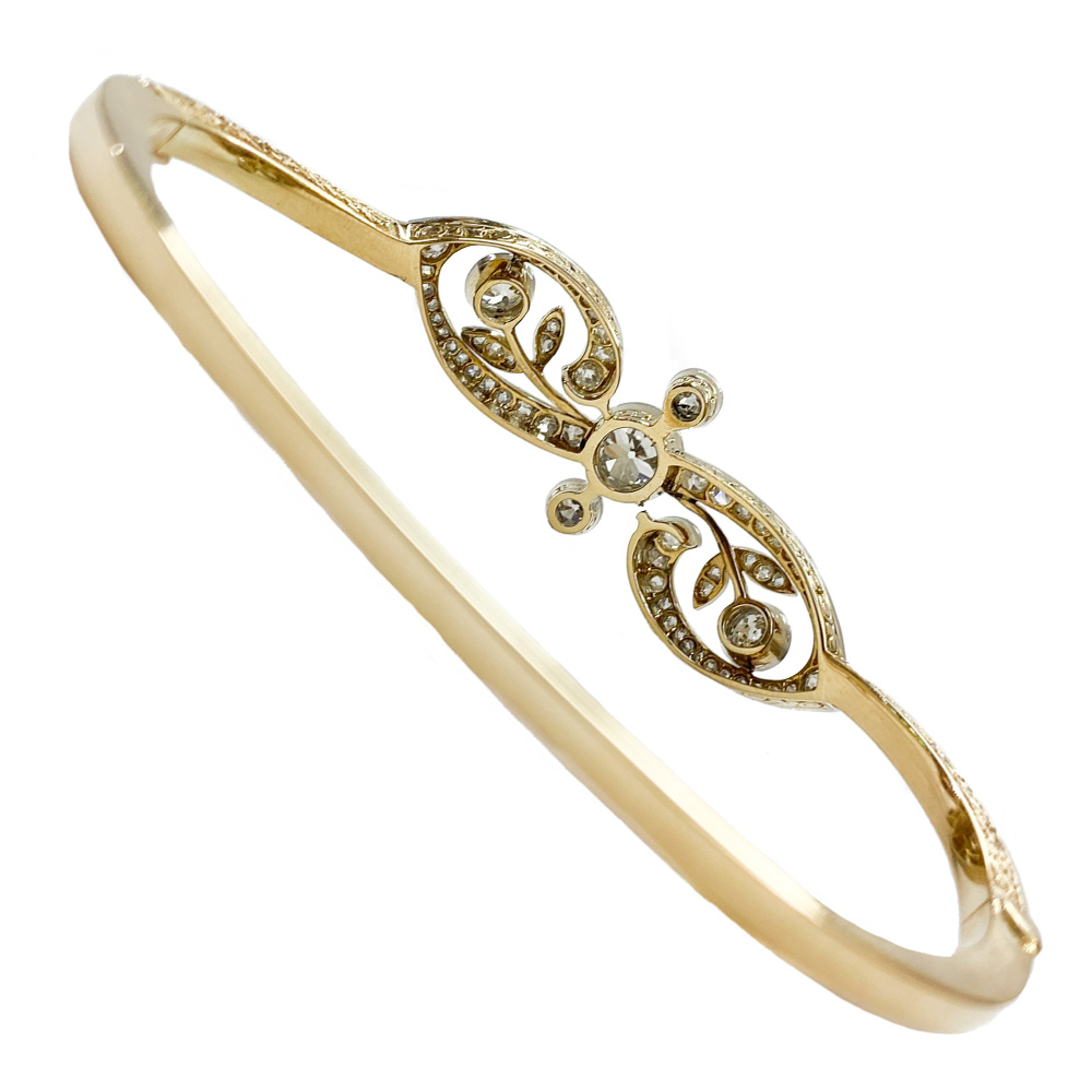 Bracciale rigido Empreinte in oro giallo e diamanti - Categorie Q95784