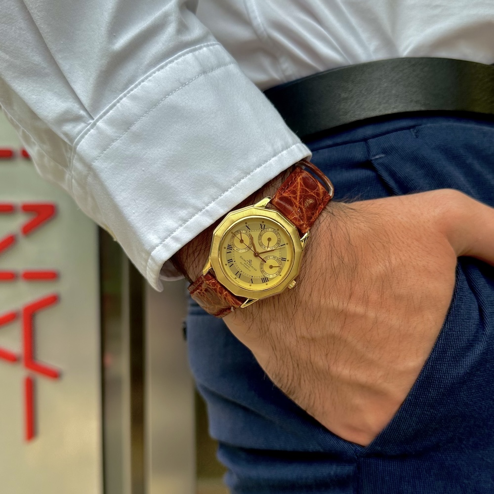 Orologio da polso in oro giallo 18 karati Baume Mercier Svizzera anni 80 Vendita Orologi d epoca Passione Antiqua