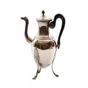 Silver and ebony coffee pot - France 19th century