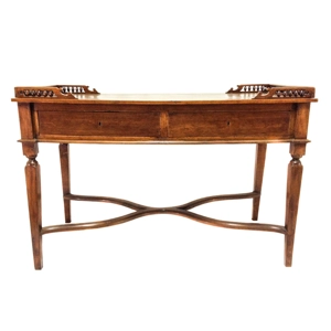 Walnut desk with balustrade - Italy 18th century