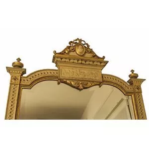 Ivory and golden wall mirror - Naples - 1800s