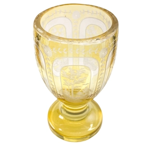 Engraved Bohemian glass cup - Czech Rep. 19th century