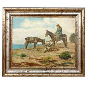 Oil on panel - Manfredo Greco - Italy 1920s