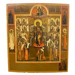 Icona Esaltazione della Madre di Dio - Russia XVIII secolo