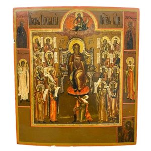 Icon Glorification of Our Lady - Russia 18th century