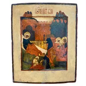 Icona della Nascita della Madre di Dio - Russia XVIII secolo