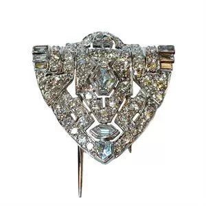 Platinum brooch with diamonds - Italy 1930s