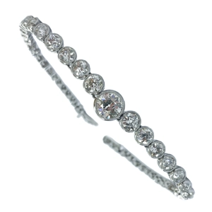 Platinum tennis bracelet with diamonds - Italy 1920s