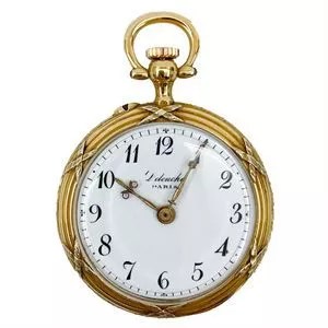 Yellow gold pocket watch - Detouche - France early 1900s