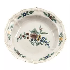 Decorated ceramic dish - Lodi 1700