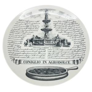 Porcelain plate - Sicilian Specialties - P. Fornasetti 1970s