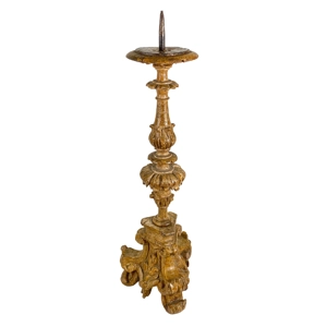 Boxwood candlestick - Italy 18th century