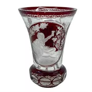 Bicchiere in cristallo di Boemia - Fredrich Egermann - Praga XIX secolo