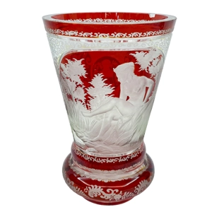 Bicchiere in cristallo di Boemia - F. Egermann - Rep. Ceca XIX secolo