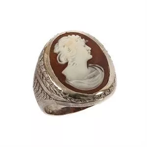 Silver with shell cameo - 1950s Italy