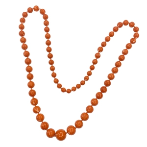 Collana con sfere di corallo - Italia anni '60
