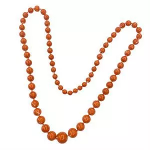 Necklace with coral spheres - Italy 1960s