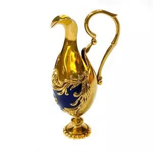 Amphora pendant in 18k yellow gold with enamels - Italy 1960s