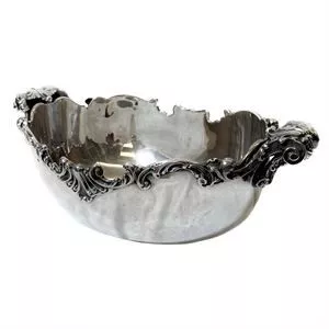 Oval centerpiece in silver 800 - Italy 1930s