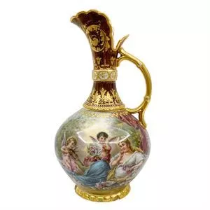 Brocca in porcellana policroma - Austria XIX secolo