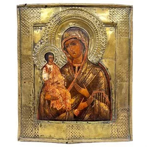 Icona della Madonna dalle Tre Mani - Russia XIX secolo