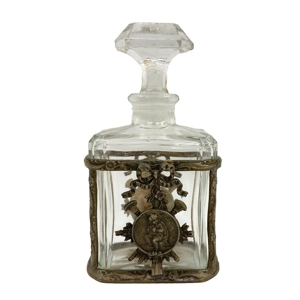 Glass essence bottle with stopper - France 19th century