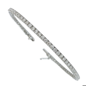 Bracciale tennis in oro bianco 18 karati con diamanti - Italia
