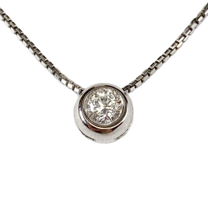 18 karat white gold necklace with diamond - Italy