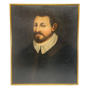 Oil on canvas with a gentleman half-but - Italy 17th century