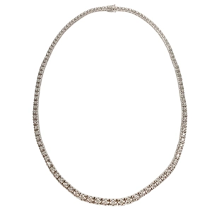 Collana in oro bianco 18 karati con diamanti - Italia