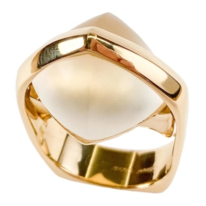 18 karat yellow gold ring with quarz - Calderoni Gioielli - Italy
