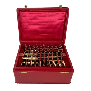Gilded silver cutlery set - Russia 19th century