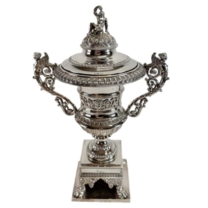 800 silver compote jar - T. Panizzo - Italy 19th century