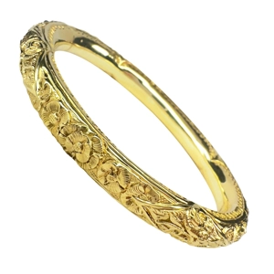 18 karats yellow gold bangle bracelet - Italy early '900s 