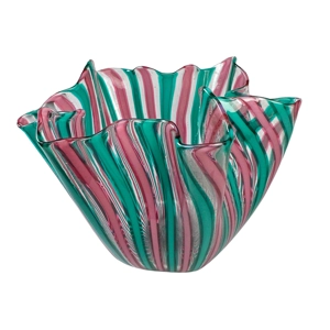 Vaso in vetro di Murano - Fazzoletto - F. Bianconi per Venini anni '50