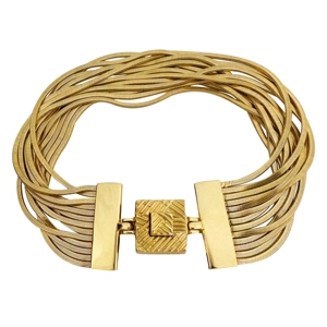 Bracciale in oro giallo 18 karati - Unoaerre - Italia anni '70