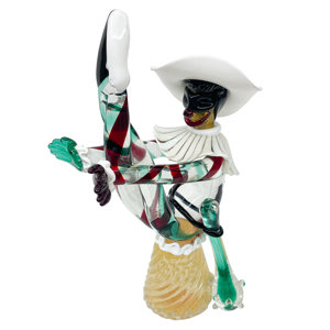 Murano glass sculpture - Arlecchino - L. Ferro for A.Ve.M. - 1960s