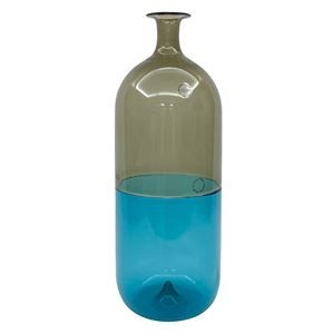 Bottiglia in vetro di Murano - Bolle - Wirkkala per Venini anni '80