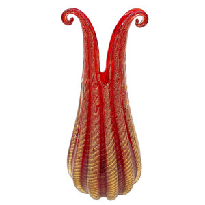 Vaso in vetro di Murano - Cordonati oro - Ercole Barovier anni '50