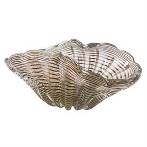 Murano glass bowl - Zebrati - Ercole Barovier 1940s